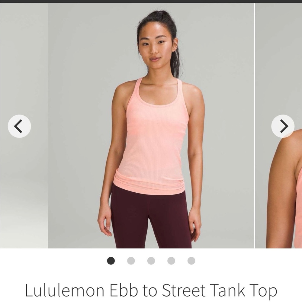 Lululemon Ebb to Street Dew pink Women's Tank Top